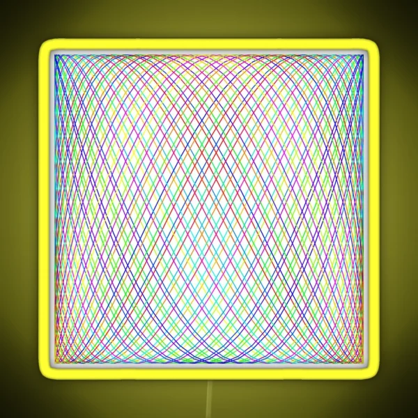 Rainbow Diamond Netting Multicolored Abstract RGB Neon Sign
