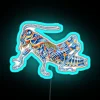 vibrant rainbow grasshopper neon sign with RGB colors