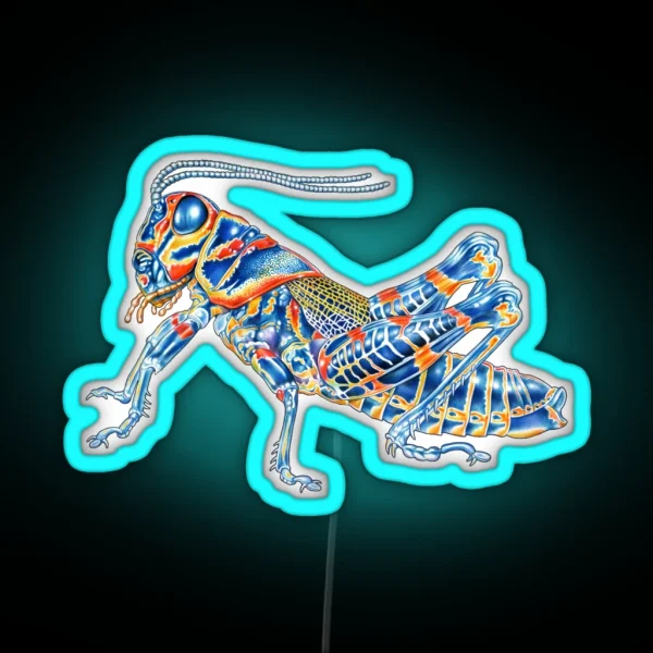Rainbow Grasshopper RGB Neon Sign