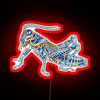 Rainbow Grasshopper Neon Sign with RGB Colors.