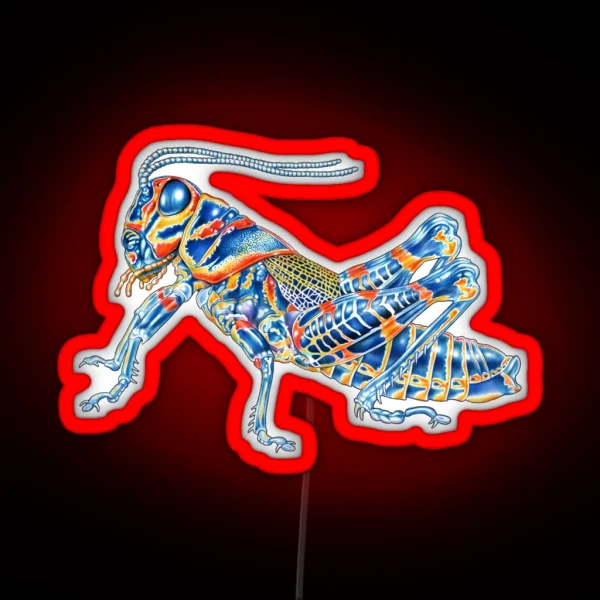 Rainbow Grasshopper RGB Neon Sign