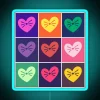 rainbow grid neon sign rgb colors no words