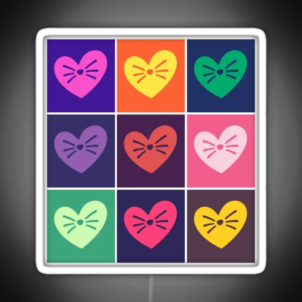 Rainbow Grid No Words RGB Neon Sign
