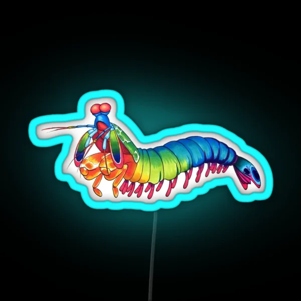 Rainbow Mantis Shrimp RGB Neon Sign