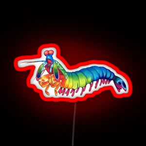 Rainbow Mantis Shrimp RGB Neon Sign