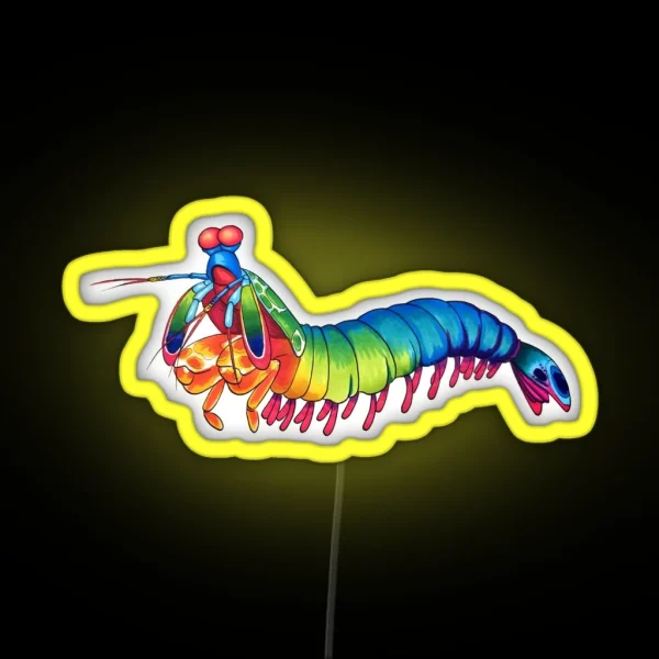 Rainbow Mantis Shrimp RGB Neon Sign