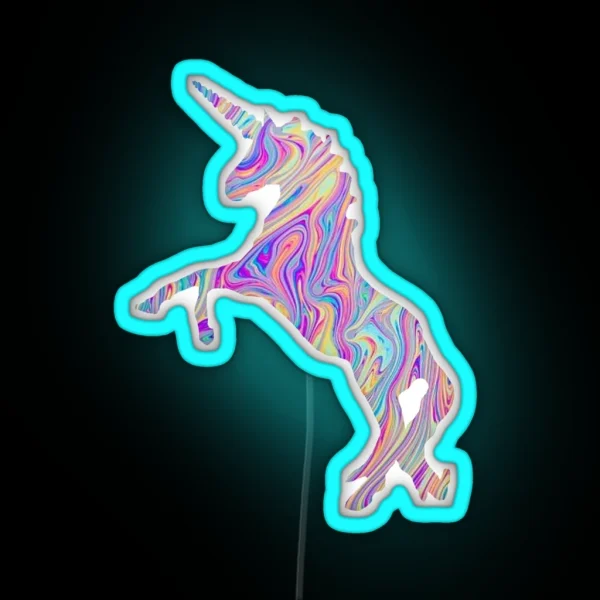 Rainbow Oil Spill Unicorn Tumblr RGB Neon Sign