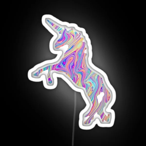 Rainbow Oil Spill Unicorn Tumblr RGB Neon Sign