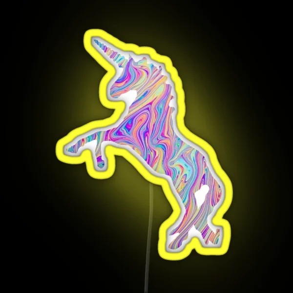 Rainbow Oil Spill Unicorn Tumblr RGB Neon Sign
