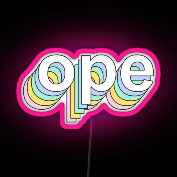 Rainbow Ope RGB Neon Sign