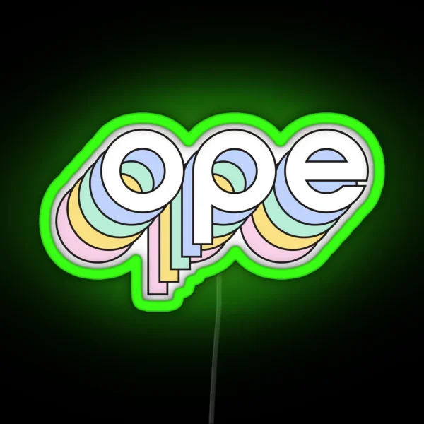 Rainbow Pastel Ope RGB Neon Sign