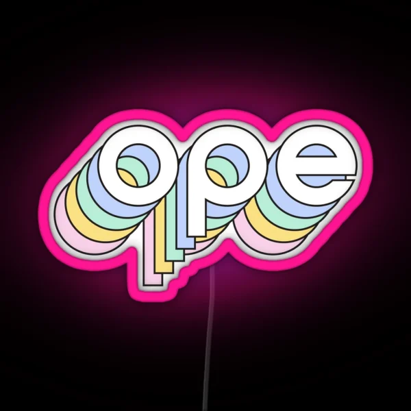 Rainbow Pastel Ope RGB Neon Sign