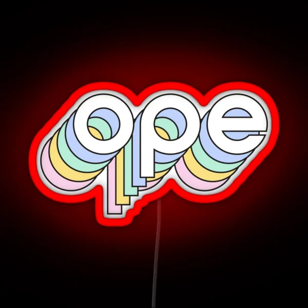 Rainbow Pastel Ope RGB Neon Sign