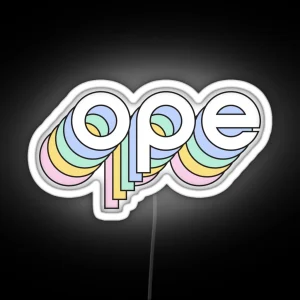 Rainbow Pastel Ope RGB Neon Sign