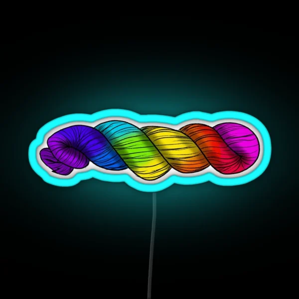 Rainbow Skein RGB Neon Sign