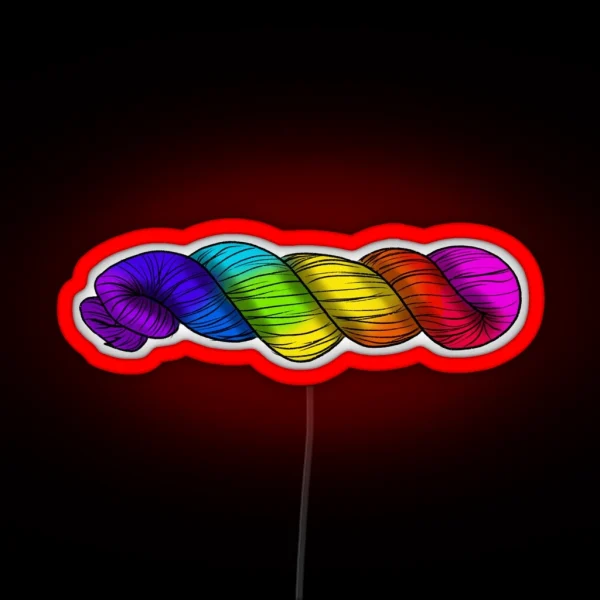 Rainbow Skein RGB Neon Sign