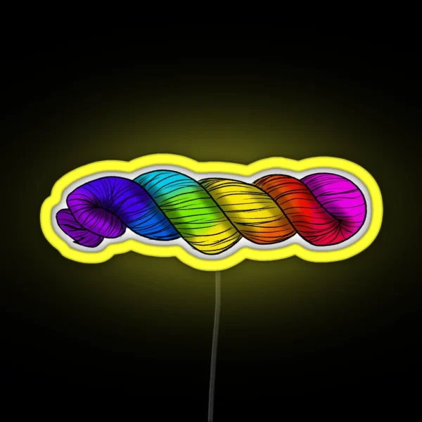 Rainbow Skein RGB Neon Sign