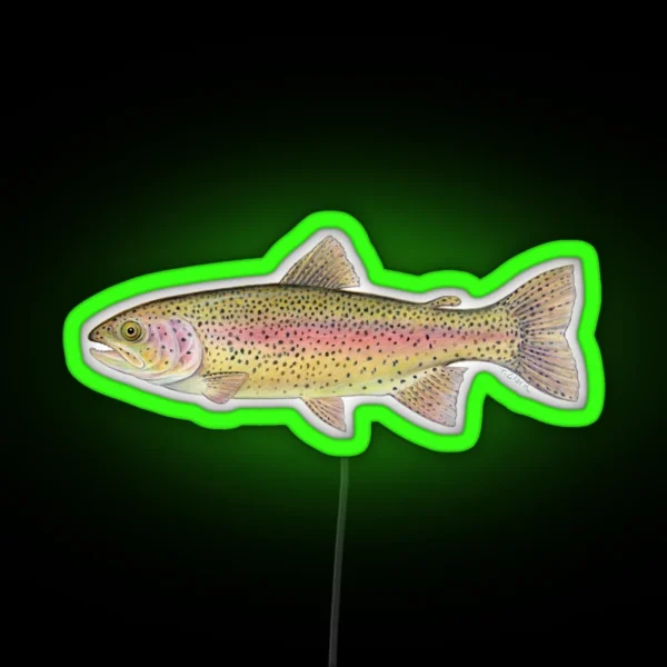 Rainbow Trout Oncorhynchus Mykiss RGB Neon Sign