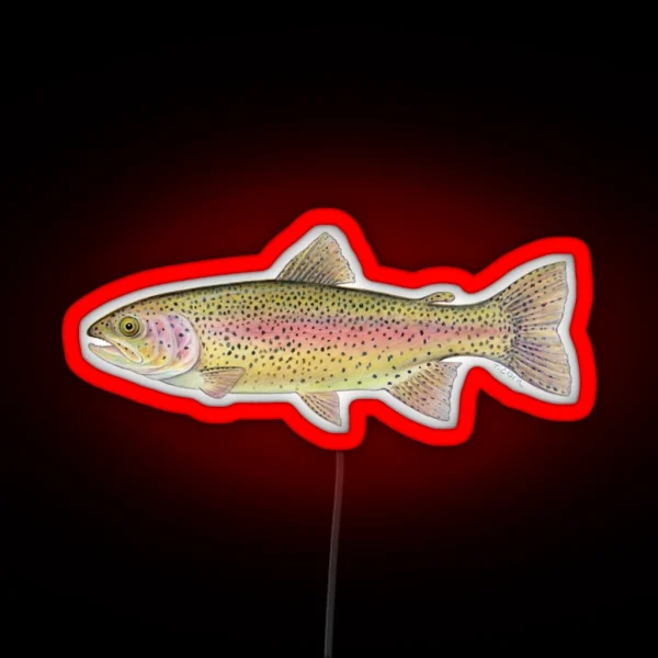 Rainbow Trout Oncorhynchus Mykiss RGB Neon Sign