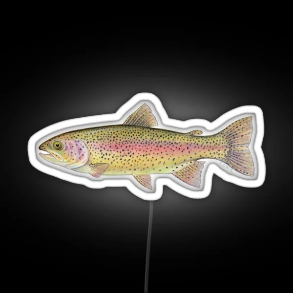 Rainbow Trout Oncorhynchus Mykiss RGB Neon Sign