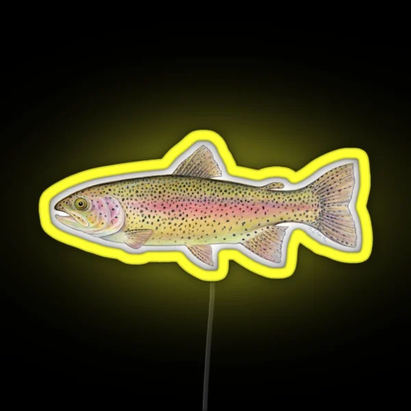 Rainbow Trout Oncorhynchus Mykiss RGB Neon Sign