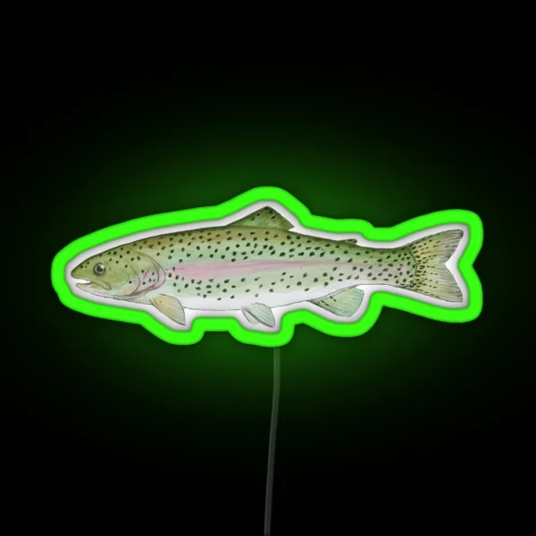 Rainbow Trout RGB Neon Sign
