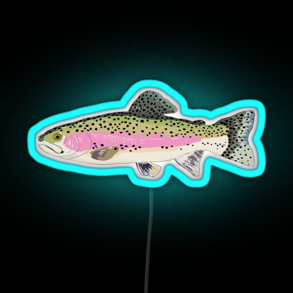 Rainbow Trout RGB Neon Sign