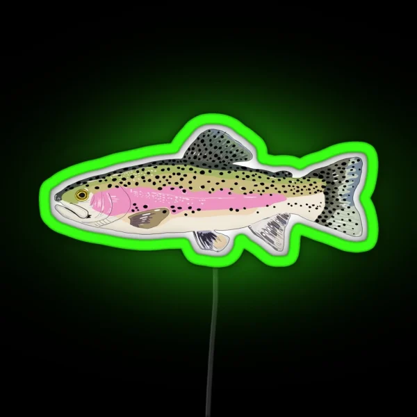 Rainbow Trout RGB Neon Sign