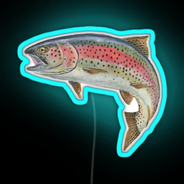 Rainbow Trout RGB Neon Sign