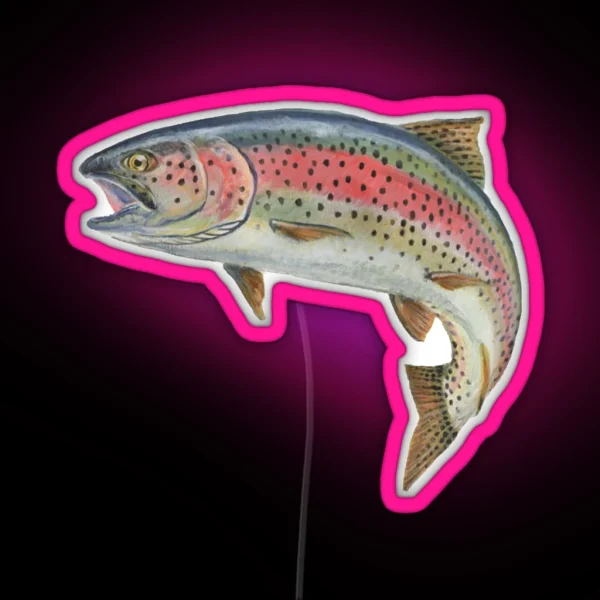 Rainbow Trout RGB Neon Sign