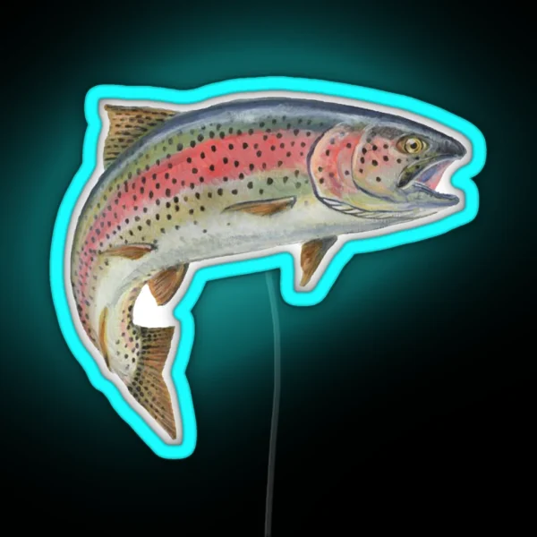 Rainbow Trout RGB Neon Sign