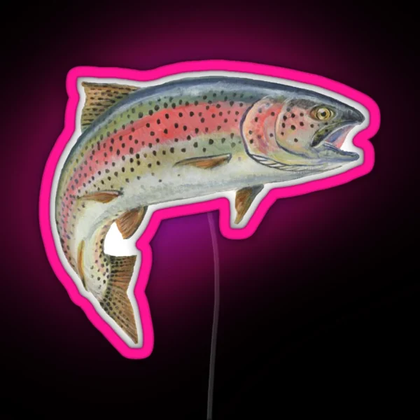 Rainbow Trout RGB Neon Sign