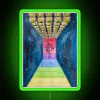 RGB Neon Sign on a Rainbow Walkway