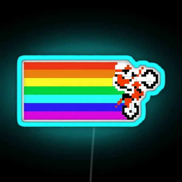 Rainbow Wheelie RGB Neon Sign