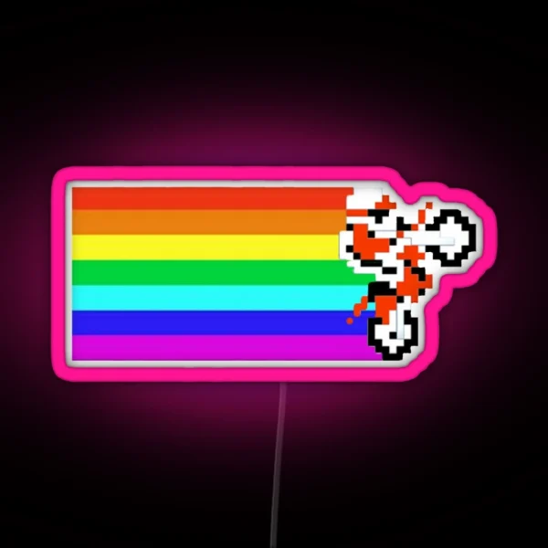 Rainbow Wheelie RGB Neon Sign