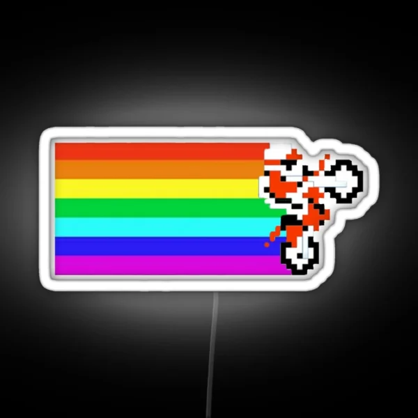 Rainbow Wheelie RGB Neon Sign