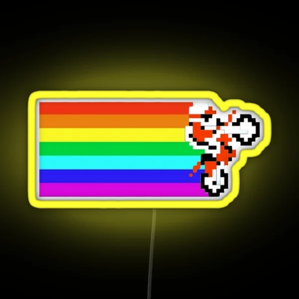 Rainbow Wheelie RGB Neon Sign