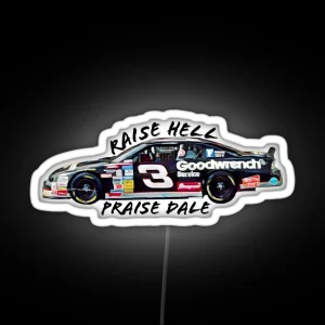 Raise Hell Praise Dale 3 Car RGB Neon Sign