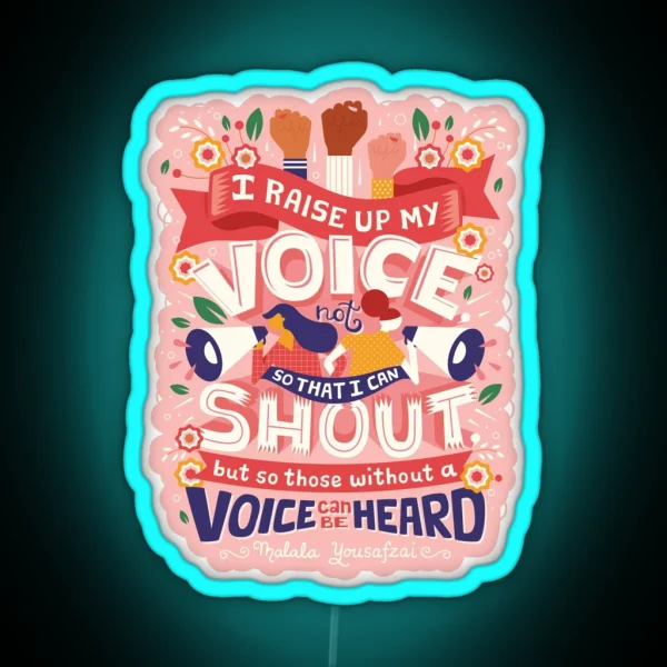 Raise Your Voice RGB Neon Sign