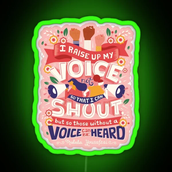 Raise Your Voice RGB Neon Sign