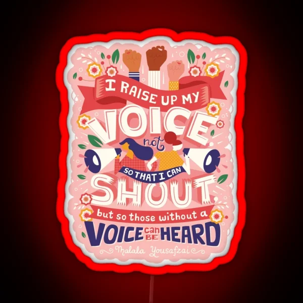 Raise Your Voice RGB Neon Sign