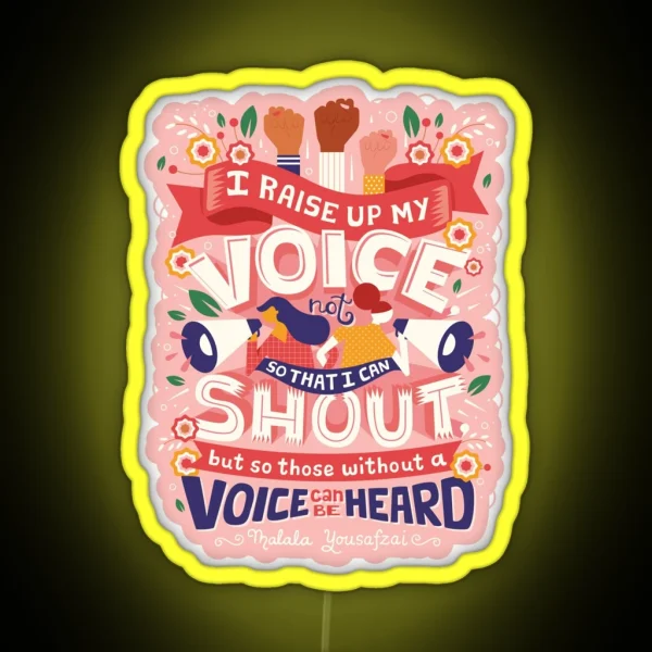 Raise Your Voice RGB Neon Sign