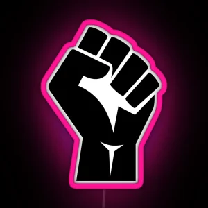 Raised Fist RGB Neon Sign