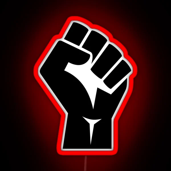 Raised Fist RGB Neon Sign