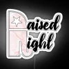 RGB Neon Sign with Pink Marble Design and Vibrant Lighting