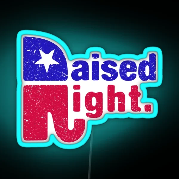 Raised Right Republican Elephant RGB Neon Sign