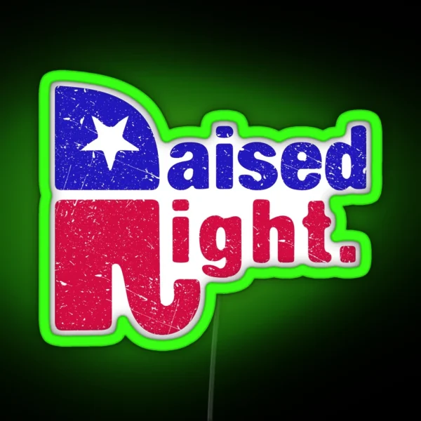 Raised Right Republican Elephant RGB Neon Sign