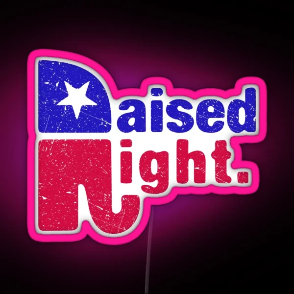 Raised Right Republican Elephant RGB Neon Sign