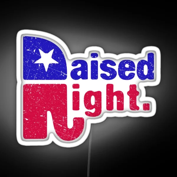 Raised Right Republican Elephant RGB Neon Sign