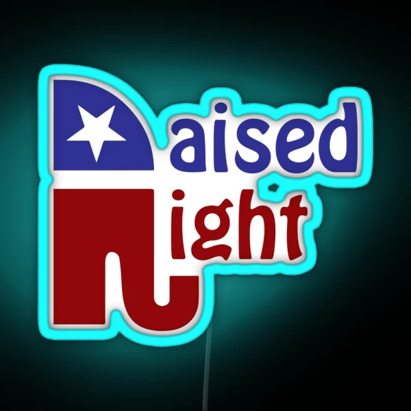 Raised Right RGB Neon Sign